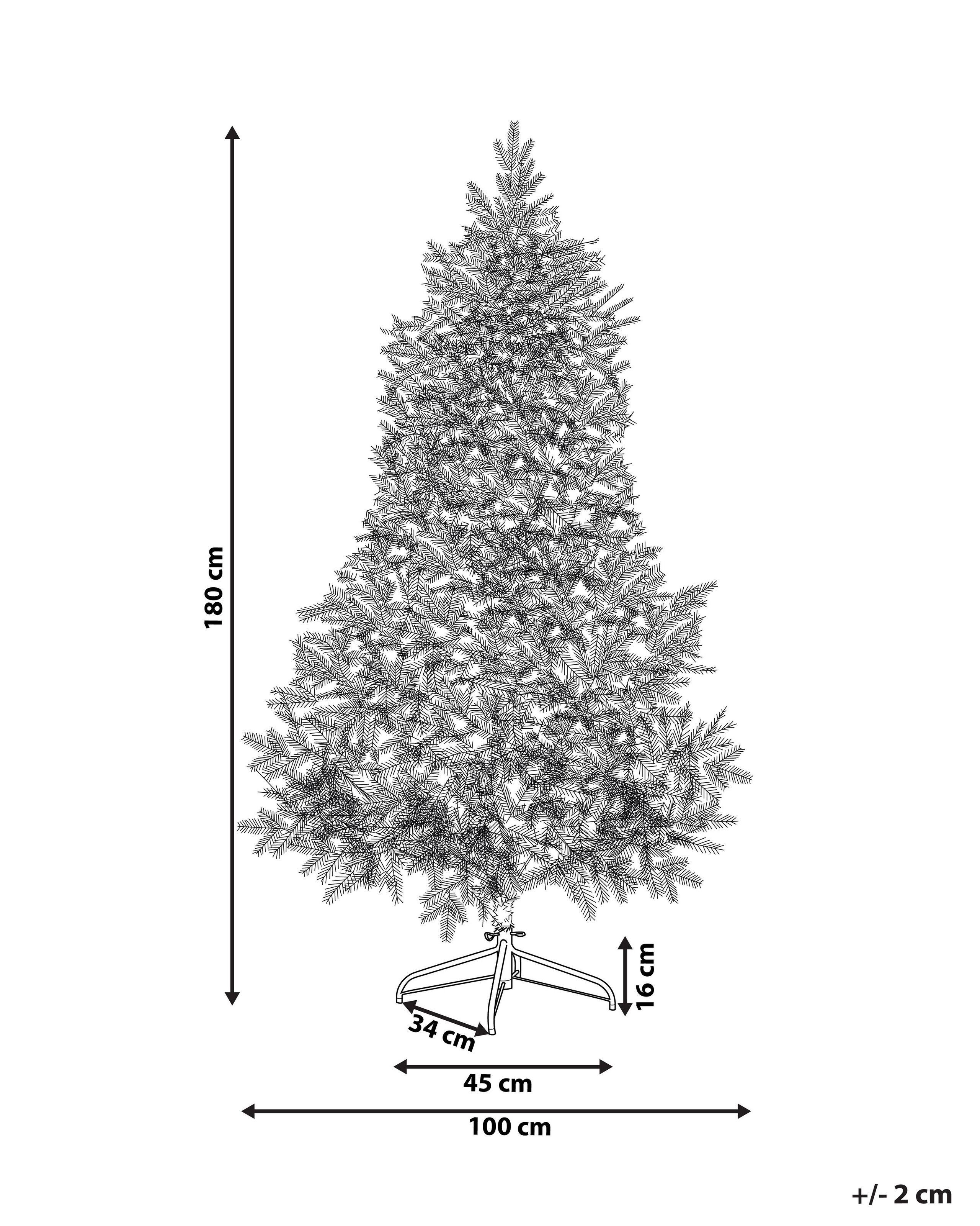 Beliani Beleuchteter Weihnachtsbaum aus PVC Modern TATLOW  