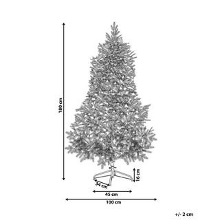 Beliani Sapin de Noël pré-allumé en PVC Glamour TATLOW  