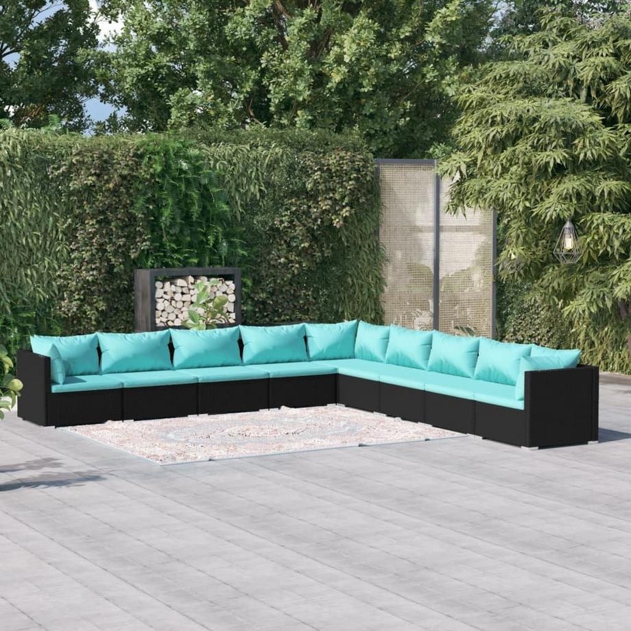 VidaXL Salon de jardin rotin synthétique  