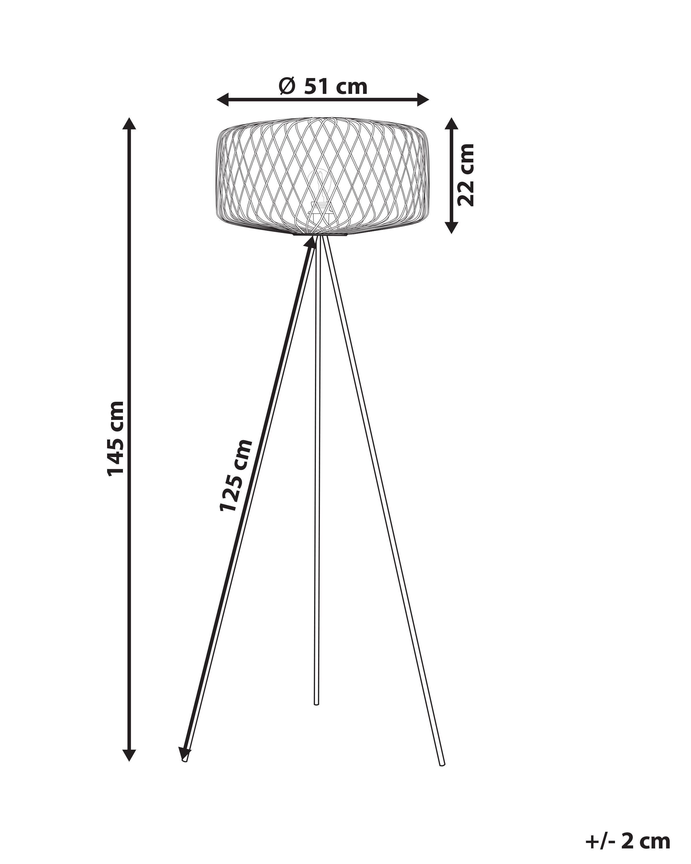 Beliani Lampada da pavimento en Legno di bambù Boho JAVARI  