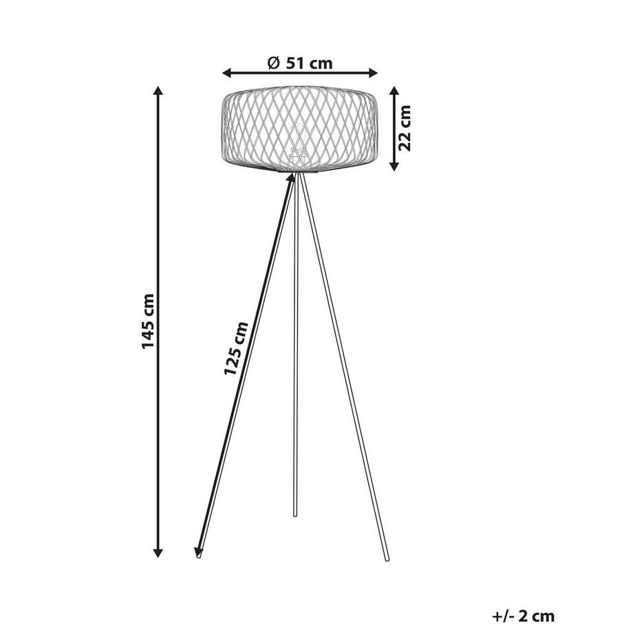 Beliani Lampadaire en Bambou  JAVARI  