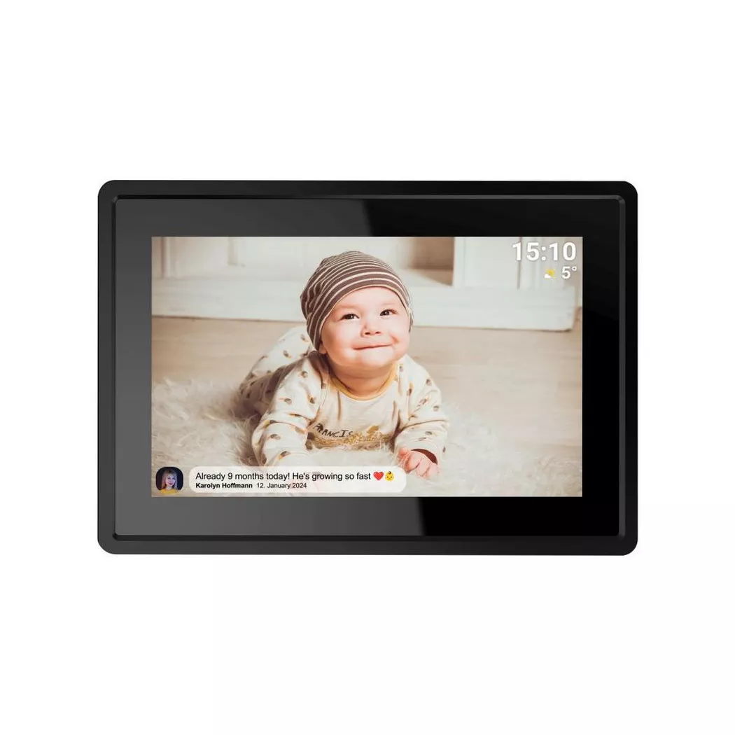 DENVER - Frameo PFF-1021B Digitaler Bilderrahmen, Schwarz
