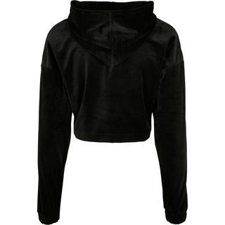 URBAN CLASSICS Cropped Velvet Oversized Hoodie  
