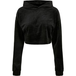 URBAN CLASSICS Cropped Velvet Oversized Hoodie  