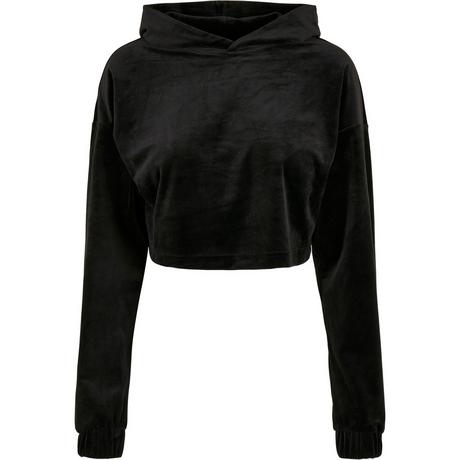URBAN CLASSICS Cropped Velvet Oversized Hoodie  