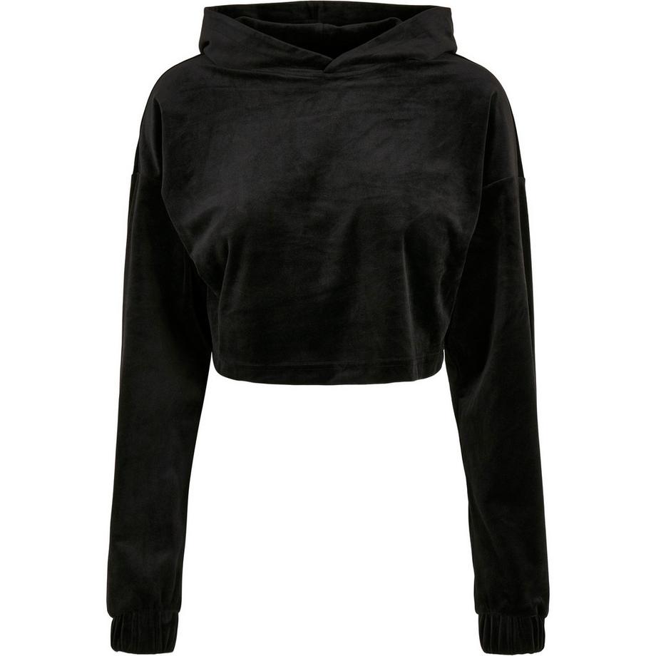 URBAN CLASSICS Sweatshirt à Capuche Cropped Velvet Oversized  