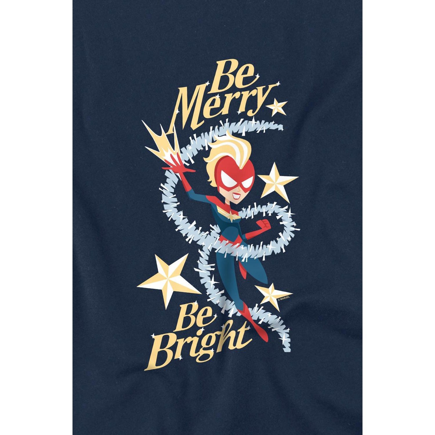 Captain Marvel  Be Merry Be Bright TShirt 