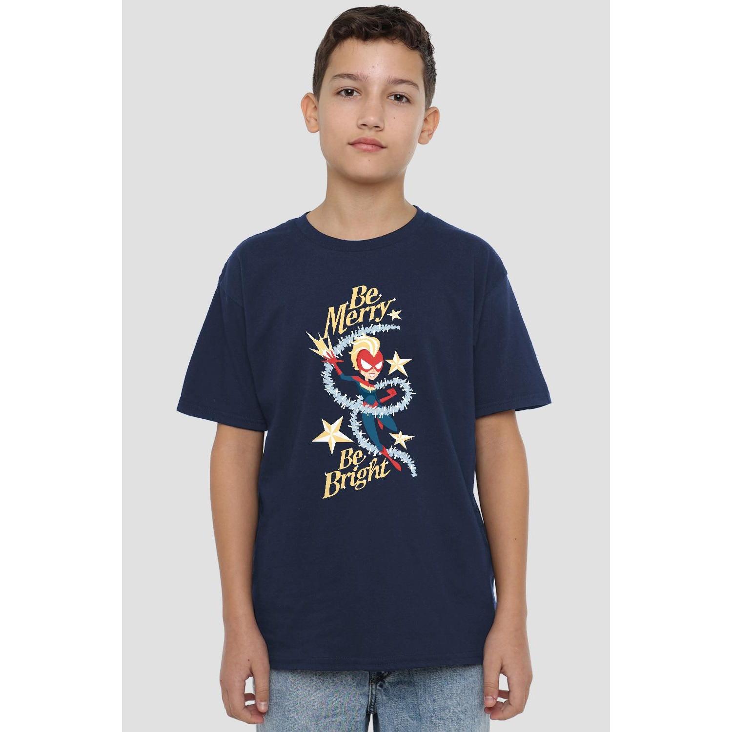 Captain Marvel  Be Merry Be Bright TShirt 