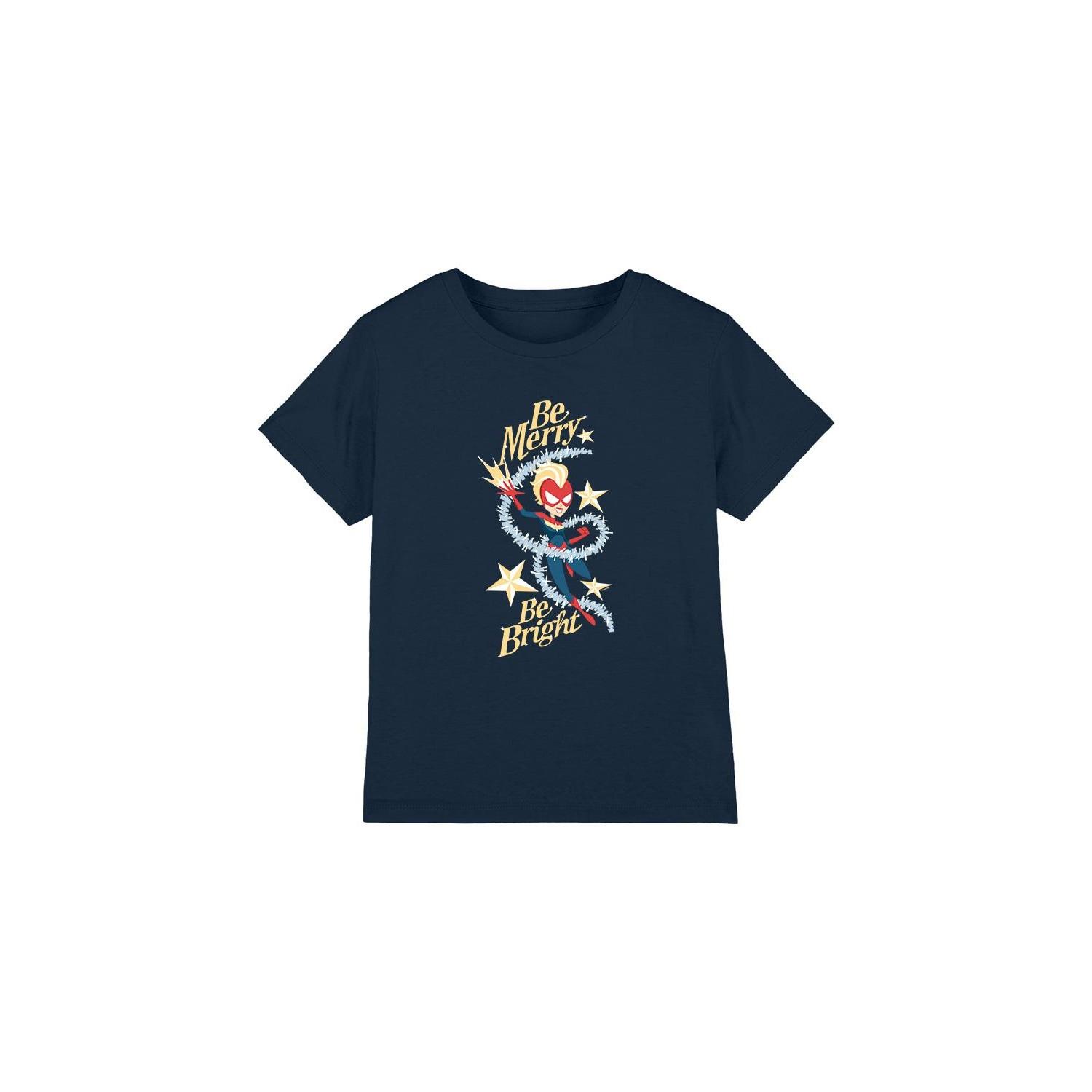 Captain Marvel  Be Merry Be Bright TShirt 