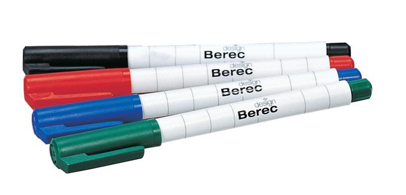 Berec BEREC Boardmarker evidenziatore 4 pz Nero, Blu, Verde, Rosso  