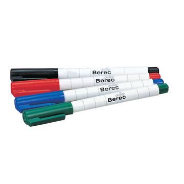 BEREC Boardmarker evidenziatore 4 pz Nero, Blu, Verde, Rosso