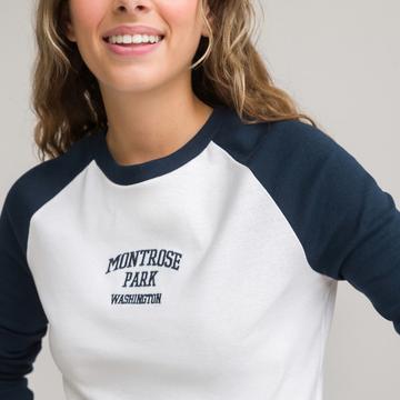 T-shirt cropped à manches longues