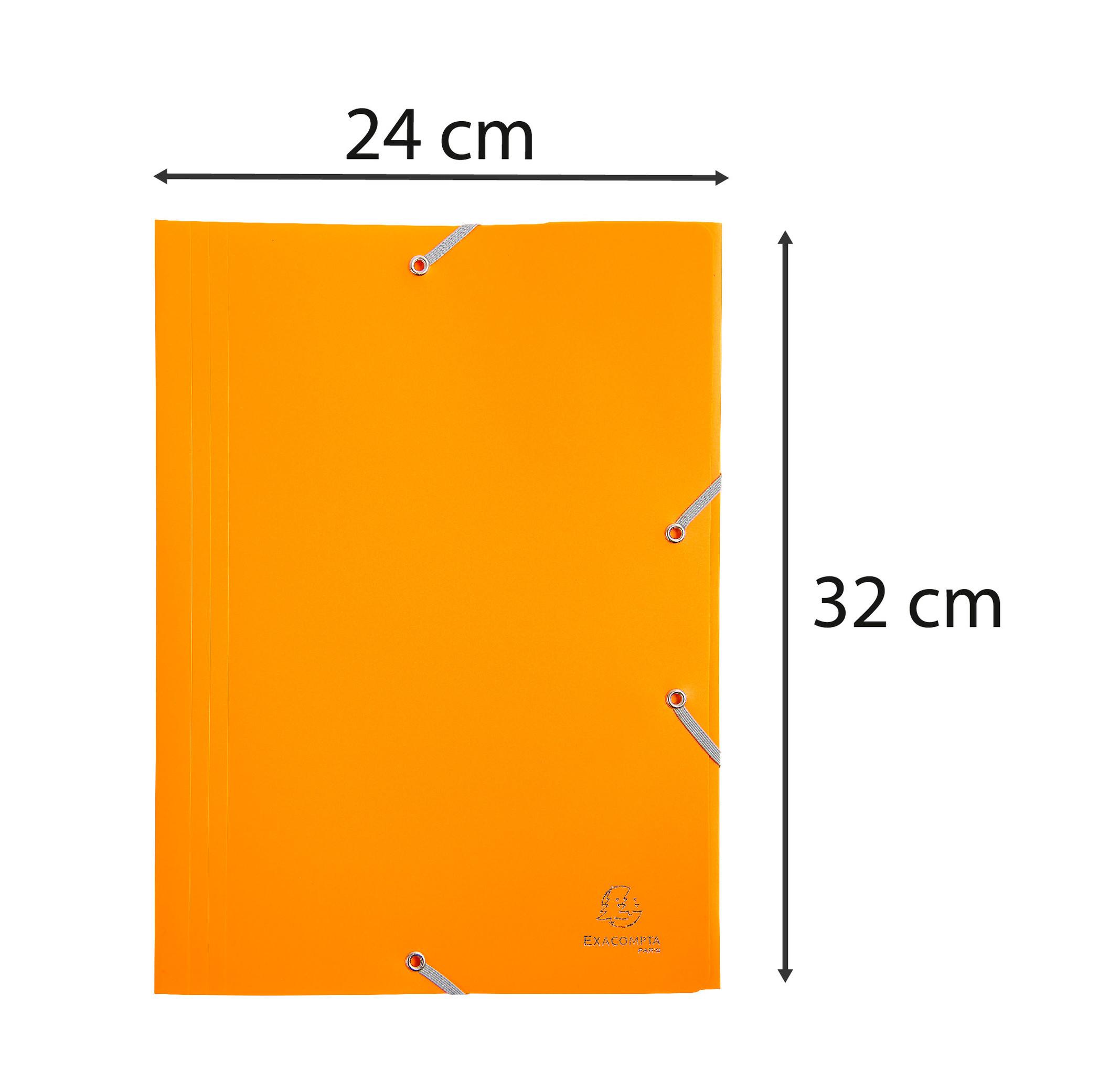 Exacompta Sammelmappe mit Gummizug und 3 Klappen, aus PP 400µ, Eco, blickdicht, für Format DIN A4 - x 30  