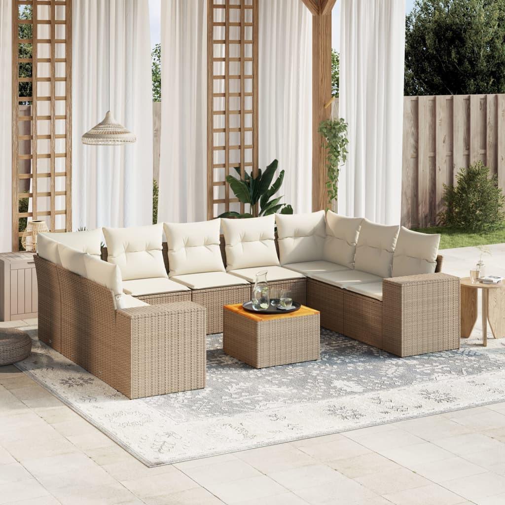 VidaXL set divano da giardino Polirattan  