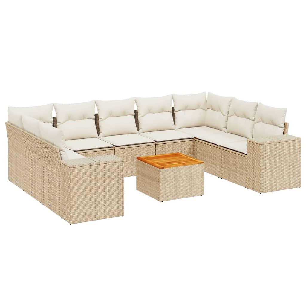 VidaXL set divano da giardino Polirattan  