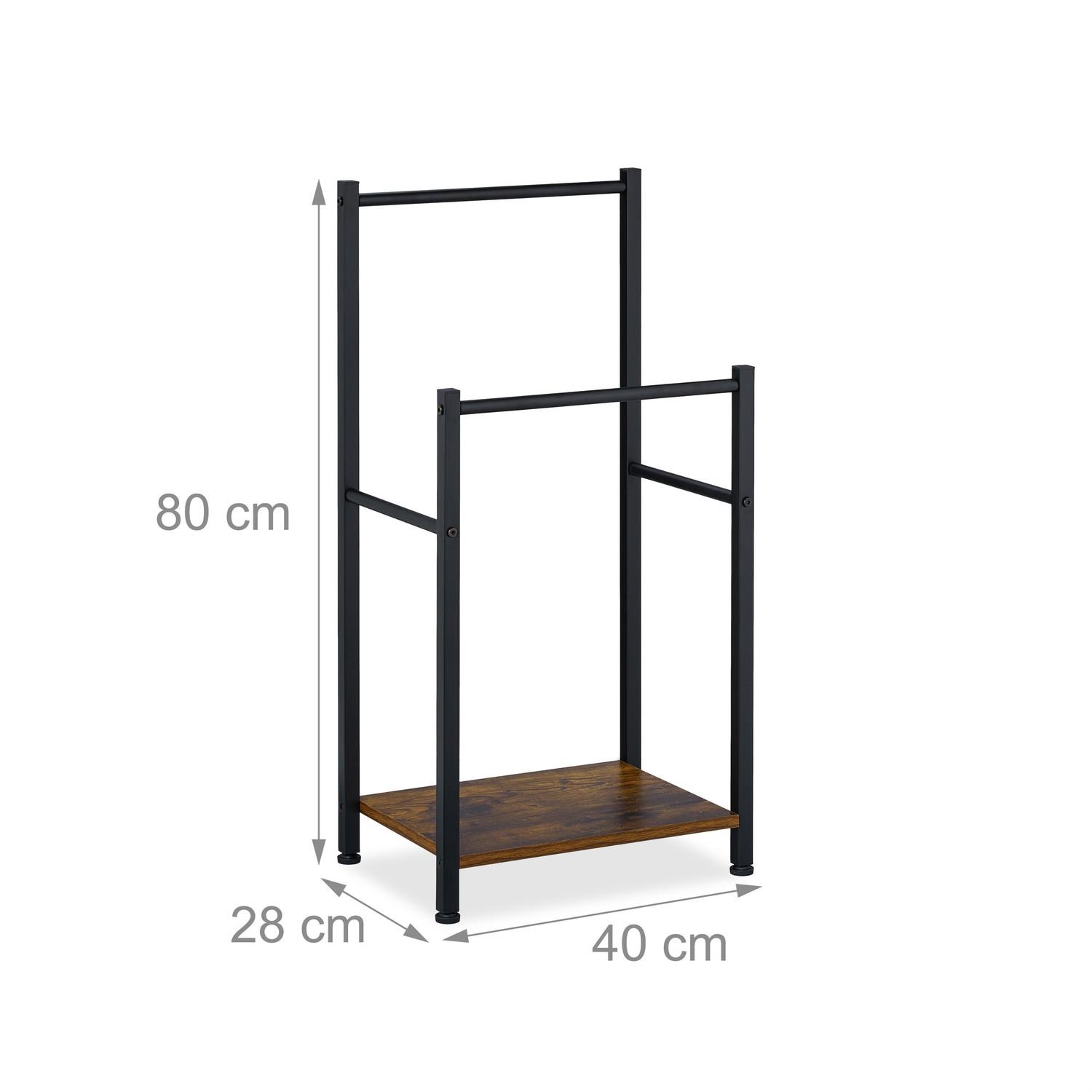 Northix Handtuchhalter mit Ablage und 2 Stangen  