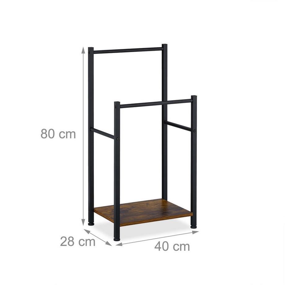 Northix Portasciugamani con ripiano e 2 barre  