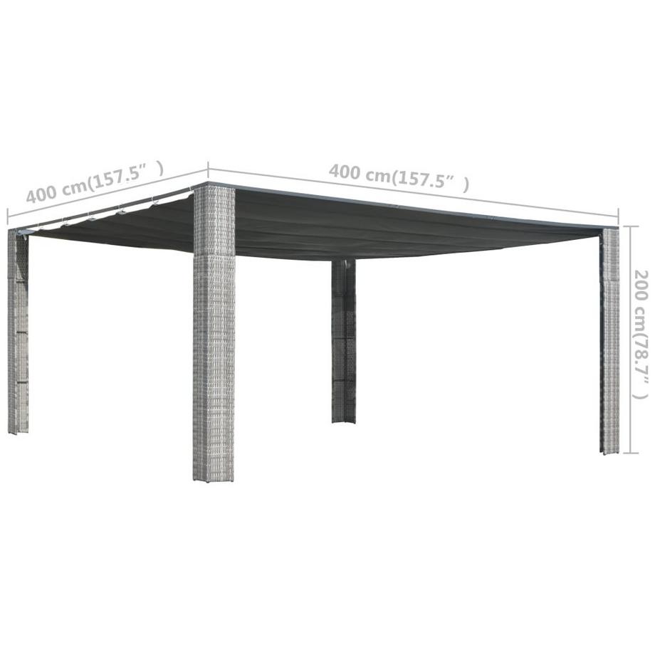 VidaXL gazebo Polirattan  