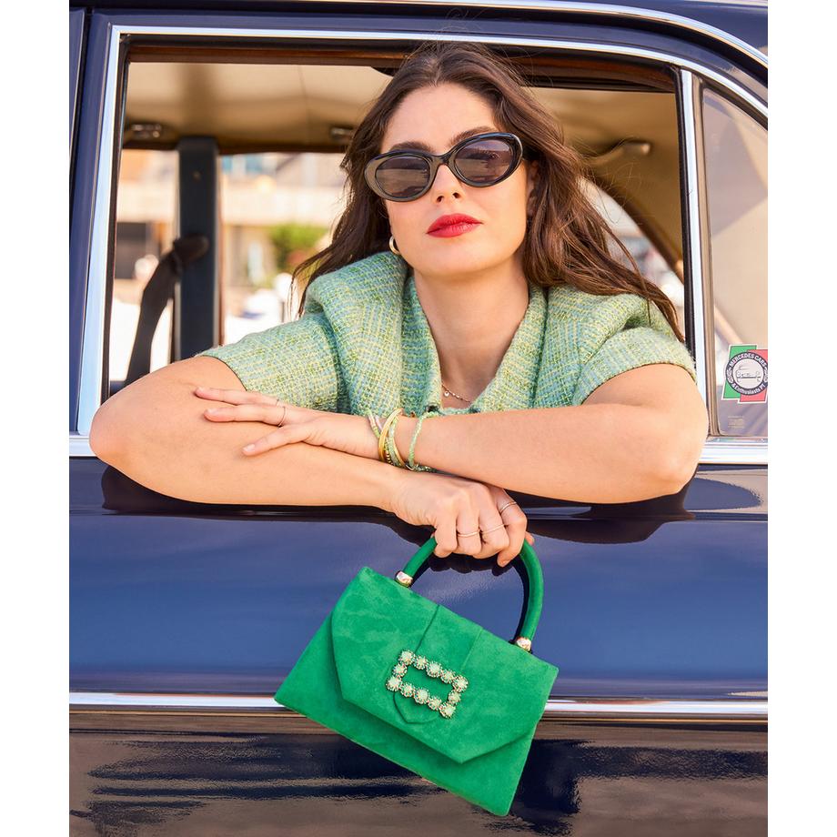 Joe Browns Sac porté croisé en microsuède avec broche ornée  