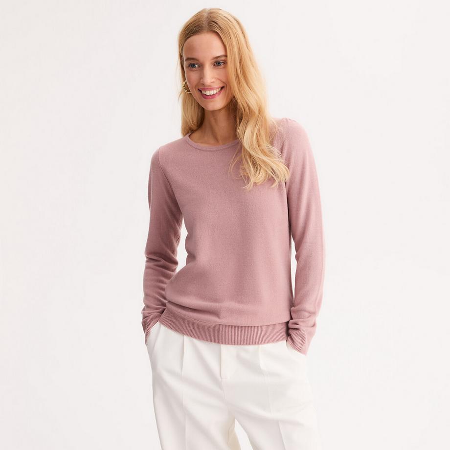 La Redoute Collections Pullover mit Rundhalsausschnitt  