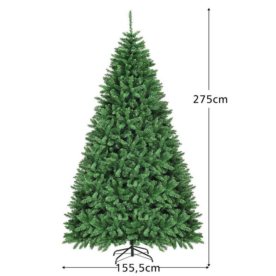 Northix 275 cm Künstlicher Weihnachtsbaum Tannenbaum Metallständer Kunstbaum mit 3594 Spitzen  