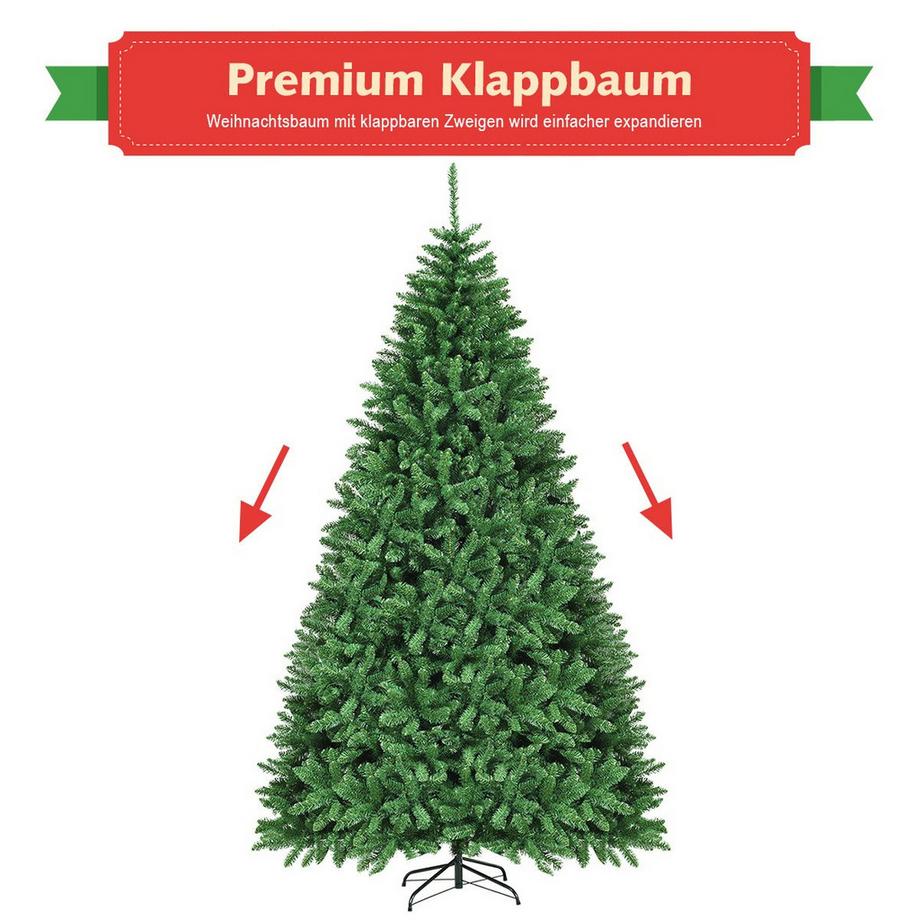 Northix 275 cm Künstlicher Weihnachtsbaum Tannenbaum Metallständer Kunstbaum mit 3594 Spitzen  