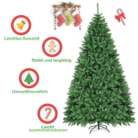 Northix 275 cm Künstlicher Weihnachtsbaum Tannenbaum Metallständer Kunstbaum mit 3594 Spitzen  