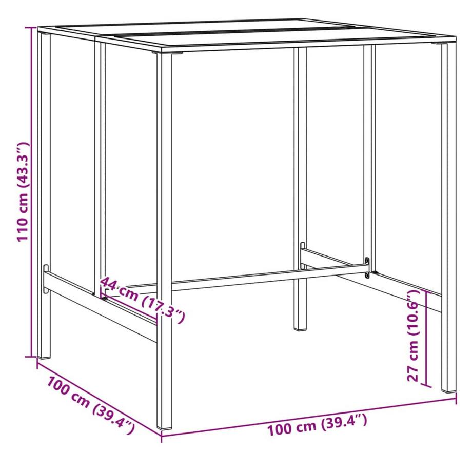 VidaXL Garten-bar-set stahl  
