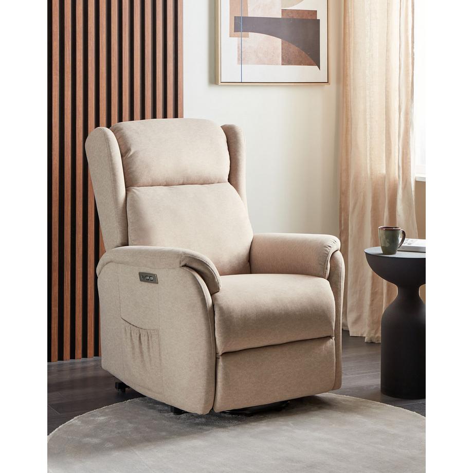 Beliani  Elektrischer Fernsehsessel aus Stoff  ELEGY 