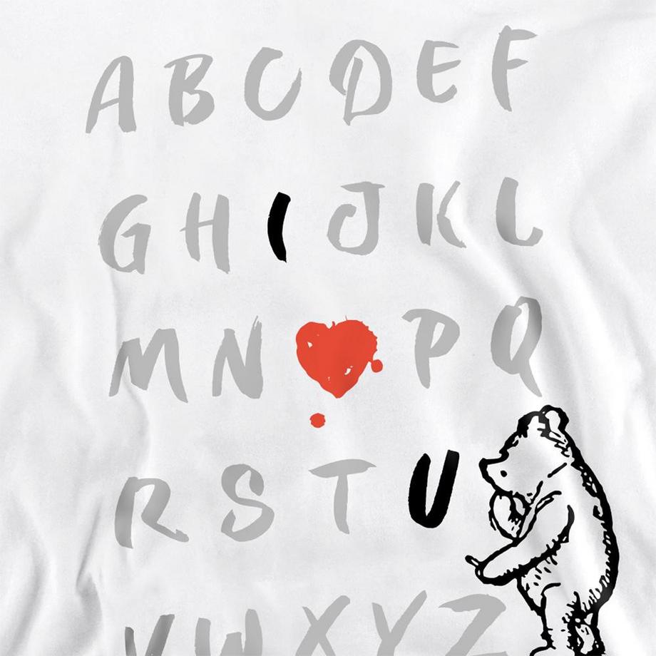 Winnie the Pooh Sweatshirt Classique à Motif Alphabet  