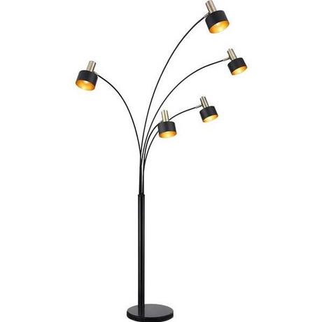 mutoni Lampadaire Swinni métal noir 5xE27  