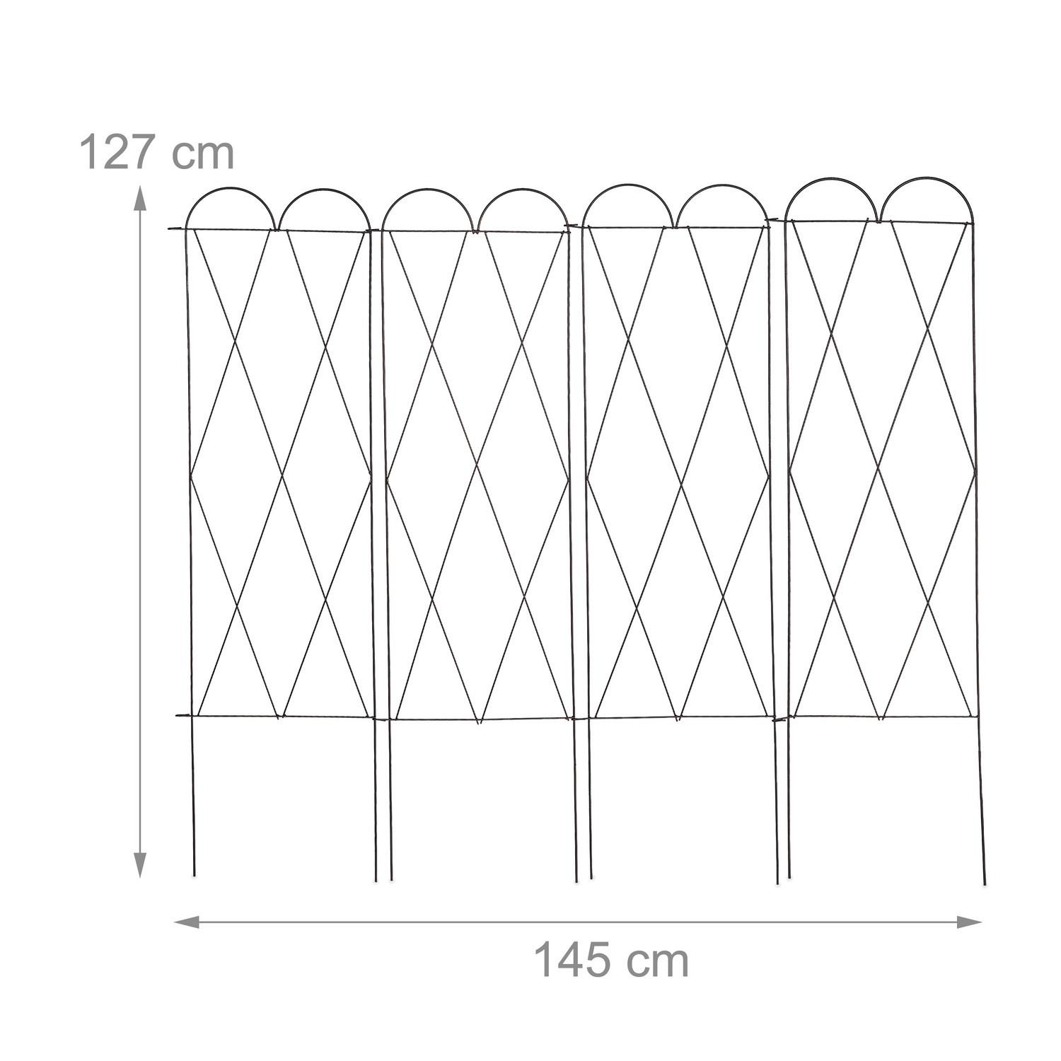 B2X Treillis en 4 parties de couleur rouille, lot de 3  