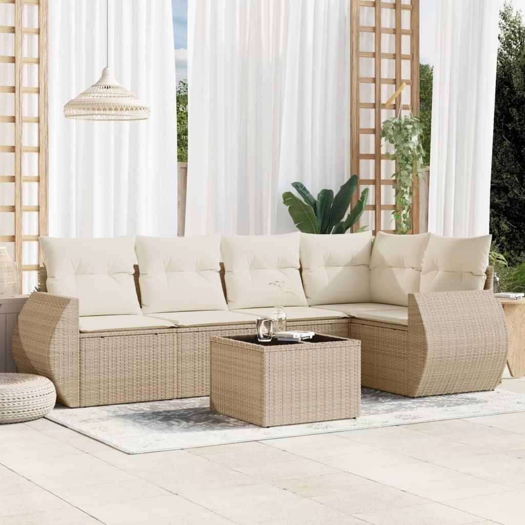 VidaXL set divano da giardino Polirattan  