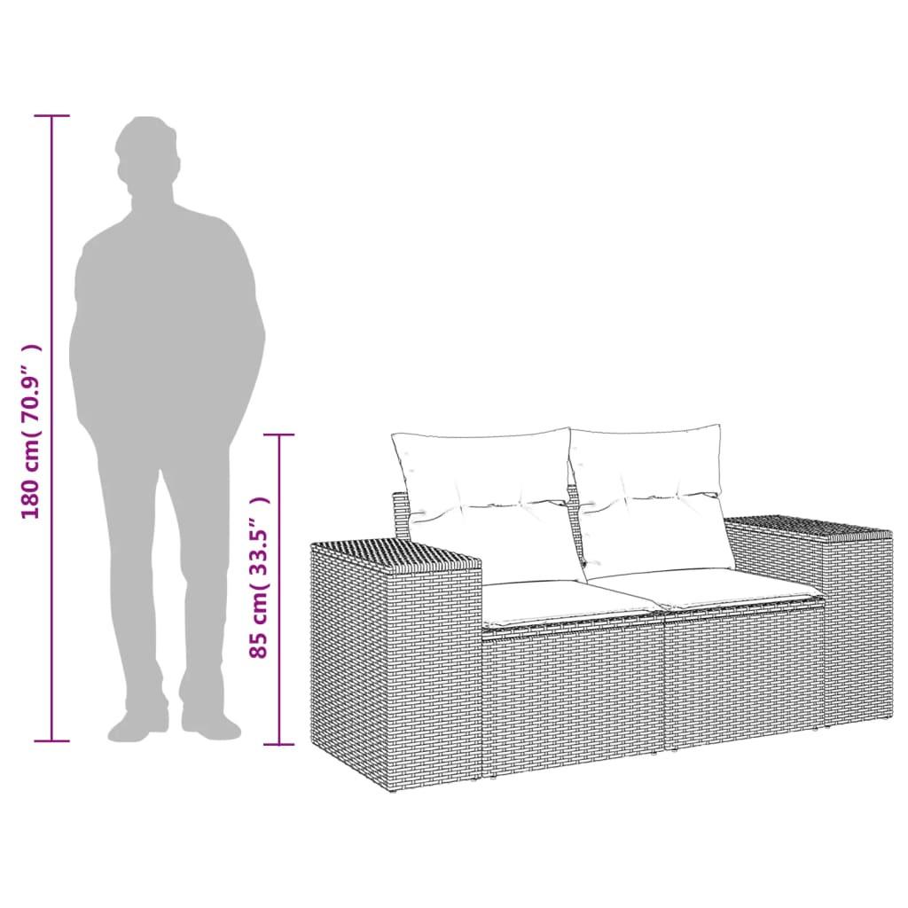 VidaXL Canapé de jardin rotin synthétique  