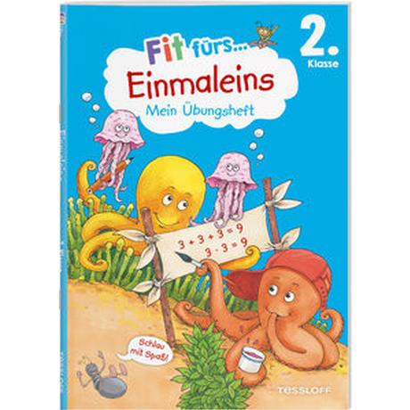 Fit fürs Einmaleins 2. Klasse. Mein Übungsheft Tonte, Andrea; Wandrey, Guido (Illustrationen) Copertina rigida 