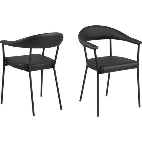 mutoni Chaise de salle à manger avec accoudoirs - Set:2  