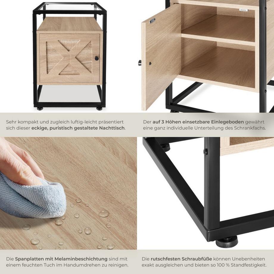 Tectake Nachttisch Kidderminster  