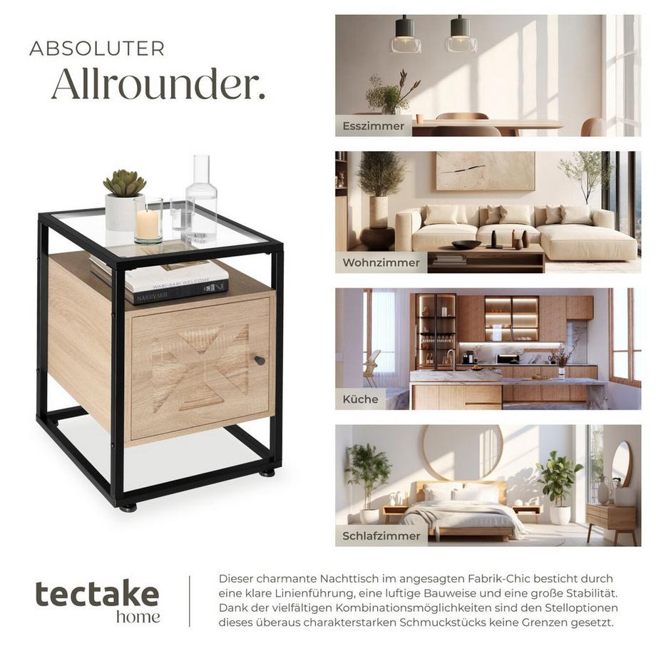 Tectake Table de chevet Kidderminster  