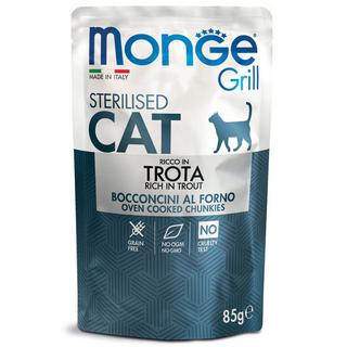 Monge  Griglia per gatto sterilizzata con trota - Multipack 