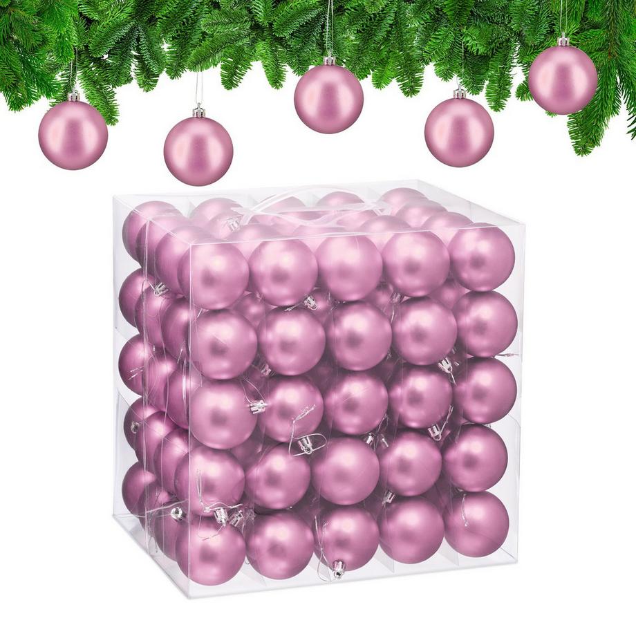 Ensemble de boules de Noël mates