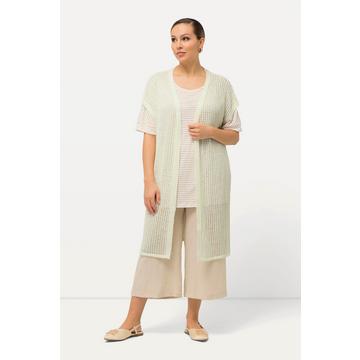 Strickweste, Lochstrick, offene Form, ärmellos