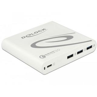 DeLock  41432 Ladegerät für Mobilgeräte Netbook Weiß AC Schnellladung Indoor 