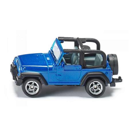 siku  1342, Jeep Wrangler, Metall/Kunststoff, Blau, Spielzeugauto für Kinder, Anhängerkupplung 