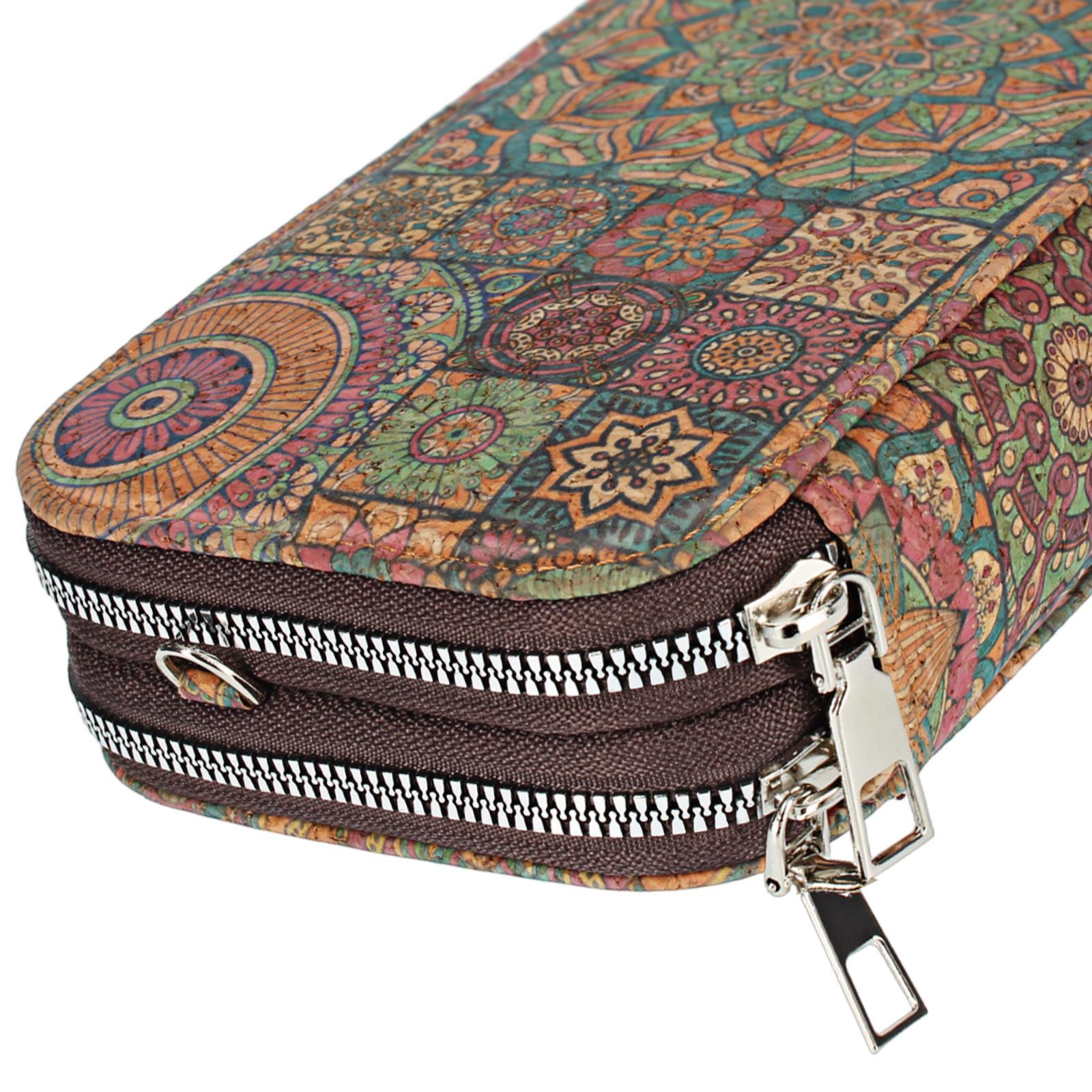 Avizar  Pochette Liège Double Poche Mandala 