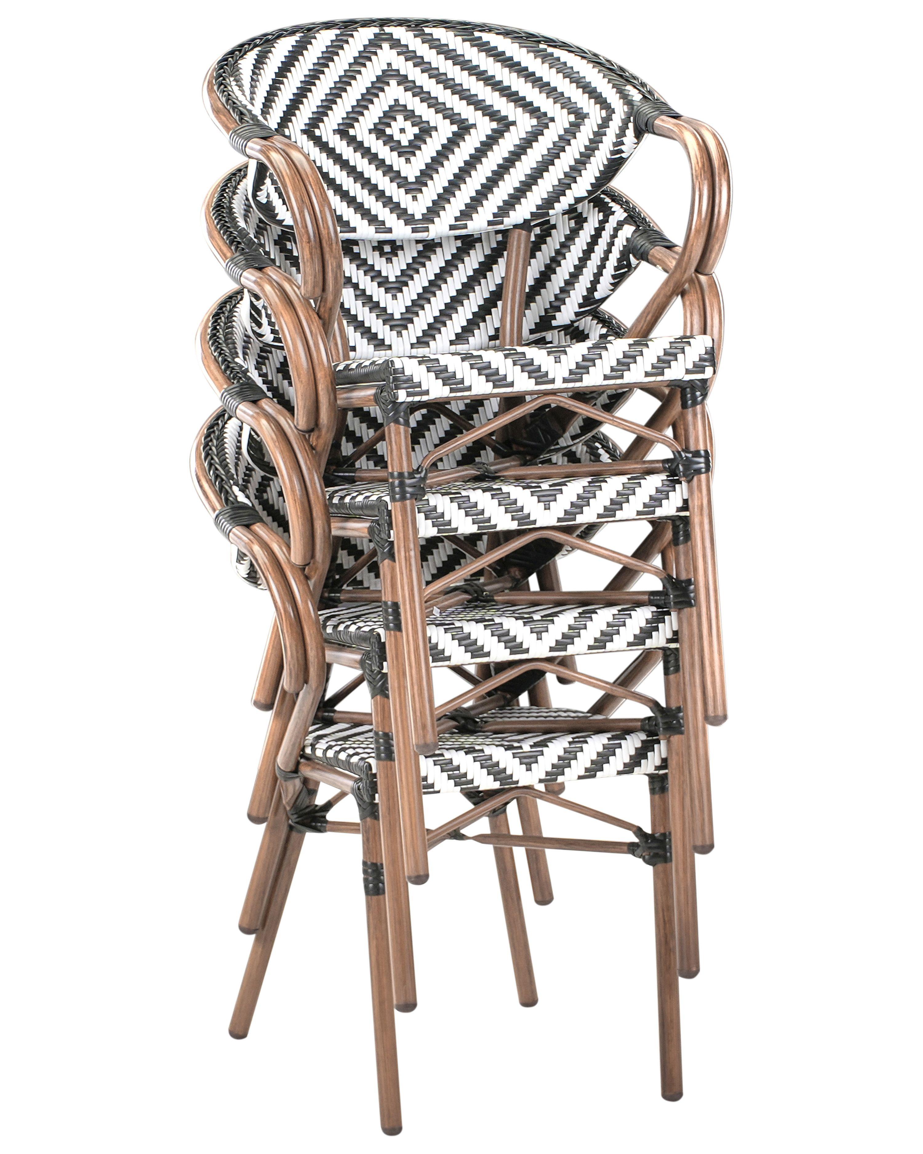 Beliani Set di 4 sedie da giardino en Rattan sintetico Boho CASPRI  