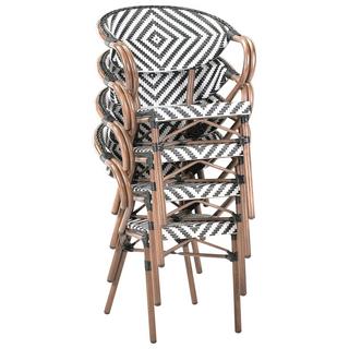 Beliani Set di 4 sedie da giardino en Rattan sintetico Boho CASPRI  