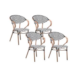 Beliani Set di 4 sedie da giardino en Rattan sintetico Boho CASPRI  