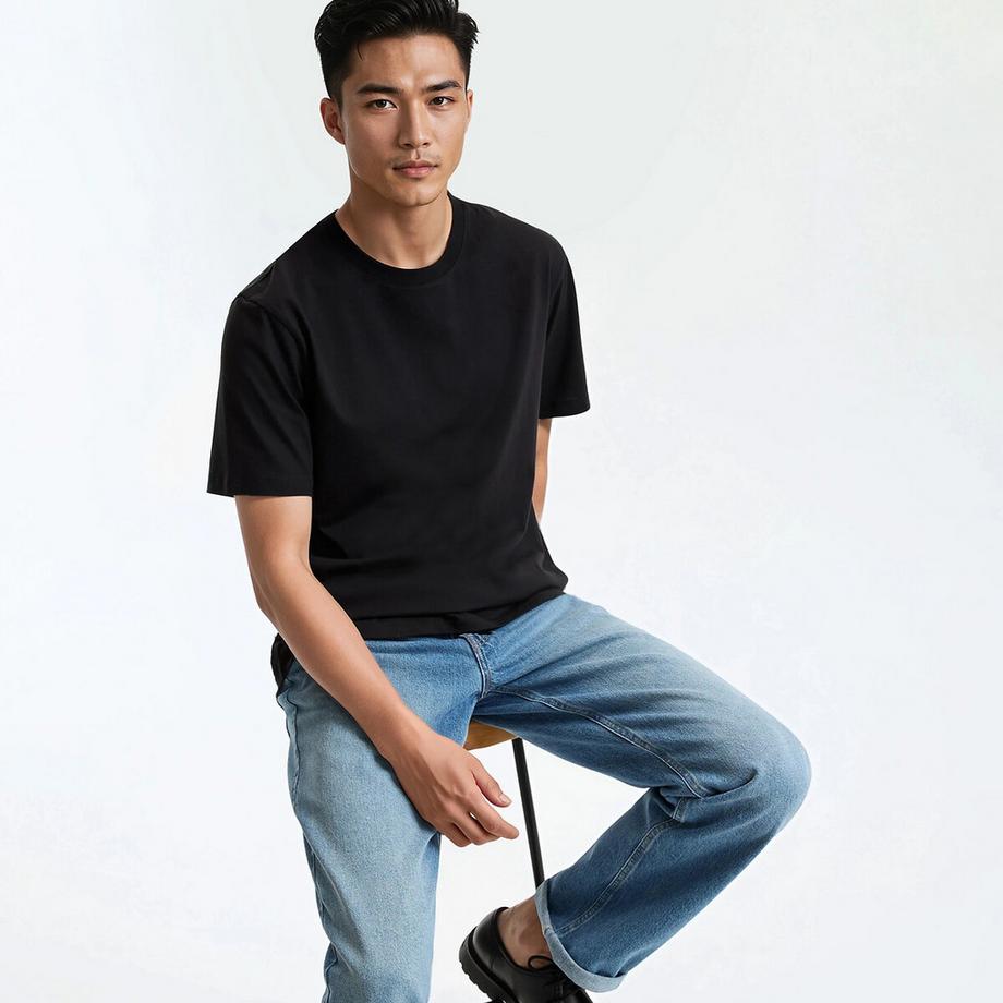 T-Shirt mit rundem Ausschnitt