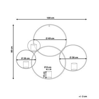 Beliani  Wandkerzenhalter aus Eisen Modern BURU 
