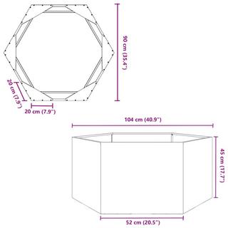 VidaXL Pflanzkübel metall  